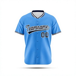 Unisex Breathable Quick Dry Baseball Jersey Softball Sports Shirt Short Sleeve 100% Polyester 180g Customizable Team OEM ODM - Product Image 1
