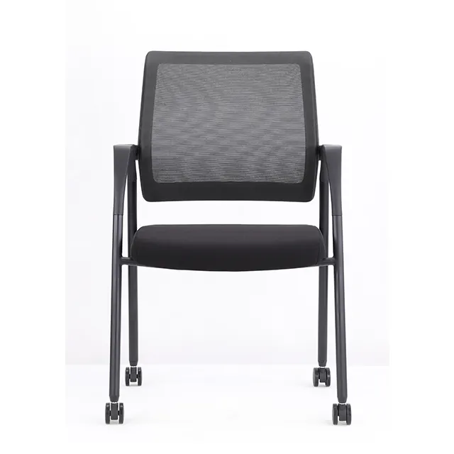 प्रशिक्षण कक्षा व्हीलचेयर चमड़े के कार्यालय की कुर्सी ergonomic कपड़े सम्मेलन कक्ष के साथ जाल कुर्सी ढाला फोम foldable