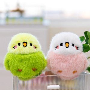 Porte-clés en peluche mignons en forme d'oiseaux qui couinent avec rembourrage en coton PP, vente en gros, ornements de sacs en forme d'oiseaux, figurines de dessins animés - Product Image 2
