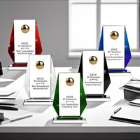 Plaque en verre cristal Noble avec différentes options de couleur Sports en gros Logo personnalisé Prix du trophée de golf de baseball