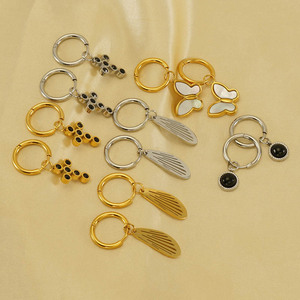 Zogxin Stainless Steel Cuff Earrings Cross Butterfly Hollow Design Gold Silver For Women Fashion Jewelry - Product Image 4