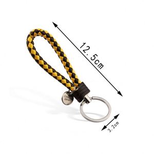 Llavero de cuero trenzado con gancho para hombres y mujeres, para motocicletas, scooters y coches, soporte para llaves. - Product Image 2
