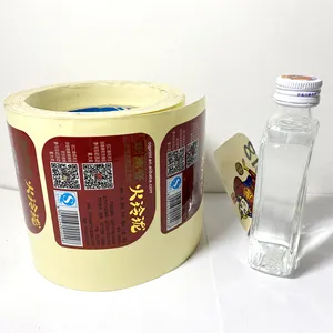 Manufacturer custom-made alcohol double-sided printed labels Double-sided labels for glass bottles Direct factory printing