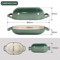 Ofenfester Brotbackbehälter mit Eigenmarke, 2-in-1 Emaillierter Gusseisen-Sauerteigbrotbackbehälter mit Deckel für Artisan-Sauerteigbacken