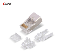 Kabel Ethernet CAT6A UTP Konektor RJ45 Selubung 6-2T Terlindungi Solusi Jaringan Kepadatan Tinggi Pusat Data Terminal Blok Ripo 50V