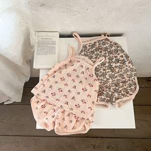 Nuevo estilo de ropa para niños, conjunto de pijamas con <span class=keywords><strong>tirantes</strong></span> de verano, ropa informal de algodón 100% para el hogar, diseño nórdico de moda para bebés - Product Image 4