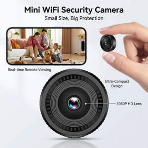 Mini Cámaras WiFi C8 1080P HD con Lente Gran Angular, Visión Nocturna Infrarroja, Detección de Movimiento, Cámara IP Inalámbrica de Seguridad para el Hogar - Product Image 1