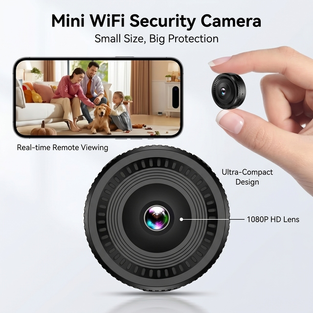 C8 Mini WiFi Cameras 1080P HD Wide Angle Lens Infrared Night Vision Motion Detection Indoor Home Security Wireless IP Camera