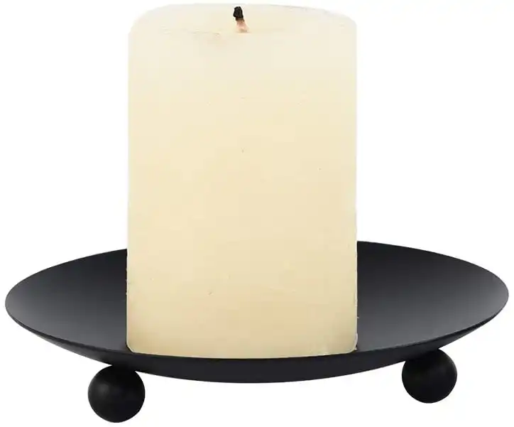 Декоративный Железный подсвечник в форме столба, круглый металлический черный подсвечник в форме столба для свечей
