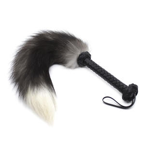 Male Sex Bondage Leather Flogger for Sex Bdsm Spanking Artificial Fur Flogger <strong>Whip</strong> for Sex <strong>Stock</strong> Fetish Taste Teaser Toys - Product Image 1