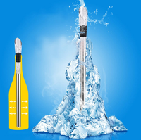 Bâtonnet refroidisseur de bouteille de vin et de liqueur en acier inoxydable écologique avec logo personnalisé pour la vente en gros – Accessoires de bar couleur personnalisée
