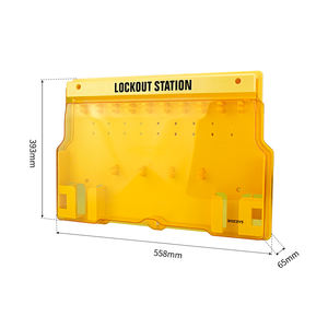 壁掛け式20ロックステーションカバーハンギングボード安全ロックアウトステーション、産業用ロックアウト用ロック付き-タグアウト - Product Image 3