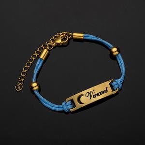 Custom Anti Tarnish Luxury Fine Stainless Steel 18k PVD Gold Plated <b>Fashion</b> <b>Bracelet</b> & Bangle Thread <b>Bracelet</b> for Women Men - Product Image 3