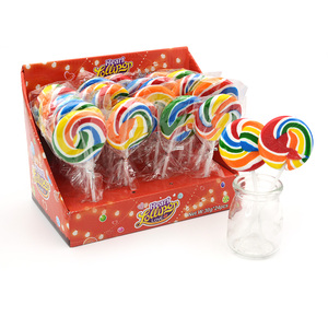 Helal lolipop karikatür yuvarlak girdap tatlı gökkuşağı düz lolipop - Product Image 1