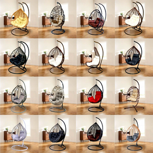 Sedia a Dondolo <span class=keywords><strong>in</strong></span> Rattan <span class=keywords><strong>per</strong></span> Esterni, Dondolo da <span class=keywords><strong>Giardino</strong></span> Comodo <span class=keywords><strong>per</strong></span> 2 Persone con Cuscino Impermeabile, Arredo <span class=keywords><strong>per</strong></span> Patio e Soggiorno - Product Image 5