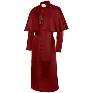 Disfraz <span class=keywords><strong>de</strong></span> Sacerdote Medieval Iglesia Católica Religioso Romano Retro <span class=keywords><strong>Papa</strong></span> Pastor Padre Misa Misionero Túnica Clero Sotana Conjunto Completo - Product Image 4