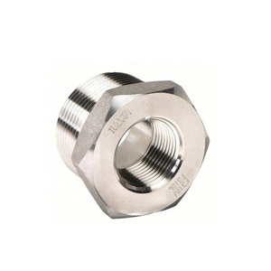 Redutor de Aço Inoxidável de Alta Pressão, Bucha Hexagonal NPT, Adaptador de Tubo com Superfície Lisa para Sistemas de Água e Gás - Product Image 4