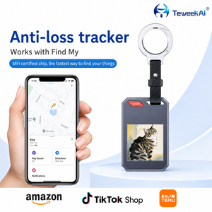 Mini Dispositivo Antipérdida con Pantalla de Tinta Electrónica, Tarjeta de Información NFC, Localizador <span class=keywords><strong>Apple</strong></span> Find My, Llavero, Localizador de Mascotas y Equipaje - Product Image 1