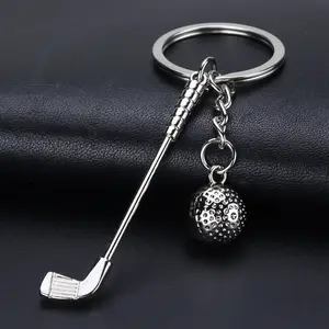 Sports Club Souvenirs Creative Simulation Golf Pendants Badminton Keychain Table Tennis Keyring Metal Keychain