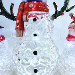 Decoración navideña <span class=keywords><strong>de</strong></span> la mejor calidad, LED acrílico, tres muñeco <span class=keywords><strong>de</strong></span> nieve con música y luz led para decoración <span class=keywords><strong>de</strong></span> escritorio - Product Image 5