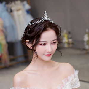 Couronnes de mariée de style forêt, fines, en alliage, avec strass et zircon blanc, diadèmes luxueux et nobles pour les fêtes de <span class=keywords><strong>mariage</strong></span>, <span class=keywords><strong>couronne</strong></span> de fée - Product Image 2