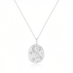 เอมี่ เอมี่สร้อยคอจี้พระจันทร์ชุบเงินสำหรับผู้หญิงสวมใส่ทุกวันเป็นของขวัญเครื่องประดับ - Product Image 3