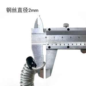 Steel Wire Rope 2mm Diameter Zinc Alloy Spring <b>Cable</b> For Helmet <b>Bag</b> Anti Theft Disc Brake Reminder - Product Image 1