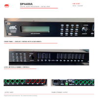 Processeur audio numérique professionnel 4 entrées 8 sorties, système de gestion des enceintes DSP 32 bits pour sonorisation de scène DPA480A