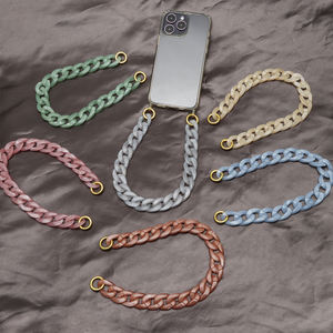 สายคล้องโทรศัพท์มือถืออะคริลิคโพลีเอสเตอร์ทำจากเรซิ่นของผู้หญิงพร้อมสายคล้องไหล่สายโซ่ขายส่งอุปกรณ์เสริมสำหรับสายคล้องโทรศัพท์มือถือ - Product Image 5