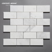 Centurymosaic Vente en gros de mosaïque en marbre blanc Staturay, mosaïque en pierre blanche orientale pour cuisine, salle de bain, villa, hôtel, mur et sol