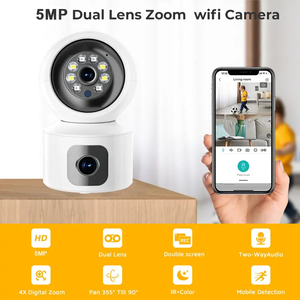 Cámara de Vigilancia WiFi CWISION Interior 1080P, Monitor para Bebés y Mascotas, Doble Lente, Visión Nocturna, Audio Bidireccional - Product Image 2