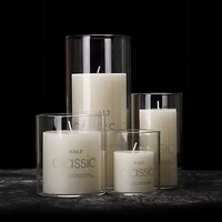 Porte-bougie cylindrique en verre transparent, tube en verre droit et haut pour bougies piliers, décoration de centre de table de mariage