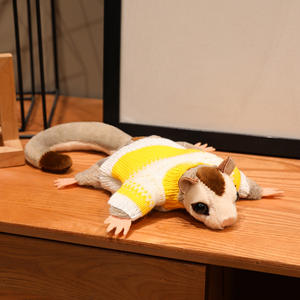 Juguete de Peluche de Simulación de una <span class=keywords><strong>Criatura</strong></span> Tipo Canguro, Figura Magnética de Possum, Pequeño Juguete de Peluche Magnético de Ardilla Voladora - Product Image 4