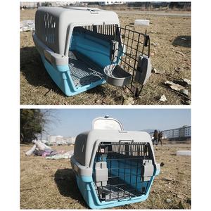 Nampan pengangkut penerbangan kotak plastik pembawa mewah peti besar Kennel pada roda perjalanan hewan peliharaan pembawa anjing kucing kandang - Product Image 5
