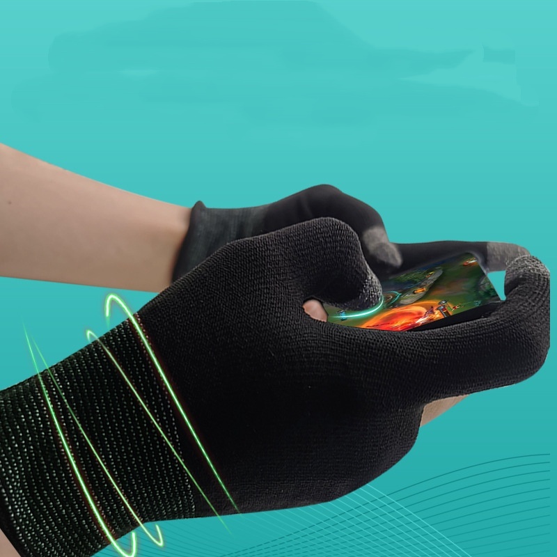 Silver Fiber Ultra-thin Breathable <strong>Touch</strong> <strong>Screen</strong> <strong>Game</strong> Finger Cover <strong>Mobile</strong> <strong>Game</strong>, Preventing Sweat, Two-finger <strong>Game</strong> Glove