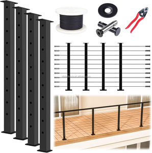 Reilbu J DIY <span class=keywords><strong>Garde</strong></span>-<span class=keywords><strong>corps</strong></span> de balcon, balustrade, clôture de <span class=keywords><strong>terrasse</strong></span>, <span class=keywords><strong>garde</strong></span>-<span class=keywords><strong>corps</strong></span> en câble métallique pour escalier - Product Image 5