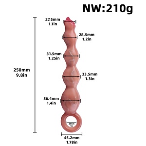 CITYFUN - Vibrador Anal de Tamaño Largo con Canales y Bolas Flexibles, Vibrador de Bolas Anales para Mujeres, Juguetes Sexuales - Product Image 2
