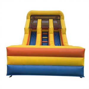 Outdoor kids dual lane bouncy <b>house</b> toboggan gonflable jumping castle bouncer commercial <b>inflatable</b> dry slide - Product Image 1