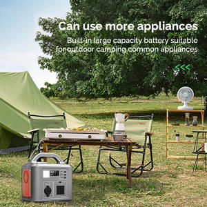 Centrale électrique portable 500W prises lampe de poche LED charge rapide générateur solaire silencieux avec sortie AC/DC/USB pour le camping - Product Image 3
