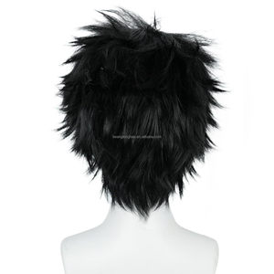 Perruque synthétique noire Uchiha <span class=keywords><strong>Sasuke</strong></span> <span class=keywords><strong>de</strong></span> 15 cm, courte et droite, <span class=keywords><strong>de</strong></span> haute qualité, résistante à la chaleur, pour cosplay d'anime (Jambalaya) - Product Image 6