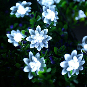 Năng lượng mặt trời bảng điều khiển Powered giáng sinh trang trí hoa sen Shaped <span class=keywords><strong>LED</strong></span> <span class=keywords><strong>String</strong></span> ánh sáng - Product Image 4