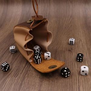 Quick Shipping DND Genuine Leather Drawstring Dice Bag & Pouch D20 Holder-Welcome <b>Gifts</b> Promotional Novelty Modern Design - Product Image 2