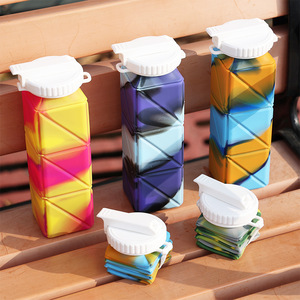 Bouteille d'eau pliable en silicone de haute qualité, anti-fuite, avec paille, facile à transporter, idéale pour la course à pied - Product Image 6