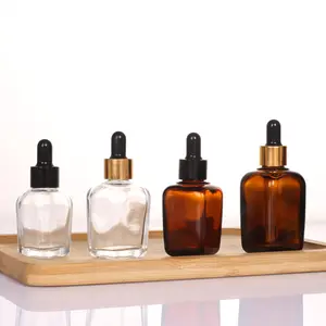 Hot Product Glass Bottle 10ml 15ml 30ml 50ml Amber Empty Glass Dropper Essential Oil Bottle Packing