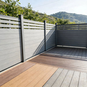 Panneaux de clôture WPC Farm Sport, clôture durable en composite bois-plastique avec cadre métallique, imperméable, résistant aux UV, pour usage intensif - Product Image 2