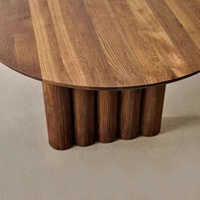 Table et chaises de salle à manger en bois massif nordique, design moderne créatif et simple, forme ovale, meubles de salle à manger pour la maison