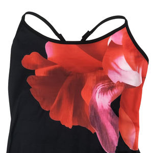 بيكيني مقاس كبير طباعة زهرة مثير ضيق مكشوف الظهر للنساء طباعة فستان طويل - Product Image 6