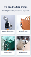 Traceur intelligent Android/iOS anti-perte avec suivi mondial pour l'application Findmytag – Localisateur de portefeuille, clés, bagages et valises
