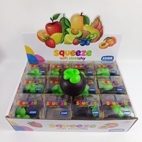Nouveau produit : Jouet à presser en forme de mangoustan, en blocs de construction, fruit simulé, rebond lent, jouet anti-stress malléable