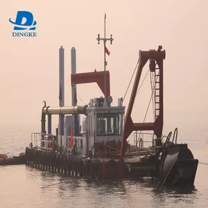 DINGKE 18英寸液压切割机吸砂泵挖泥船与切刀头。